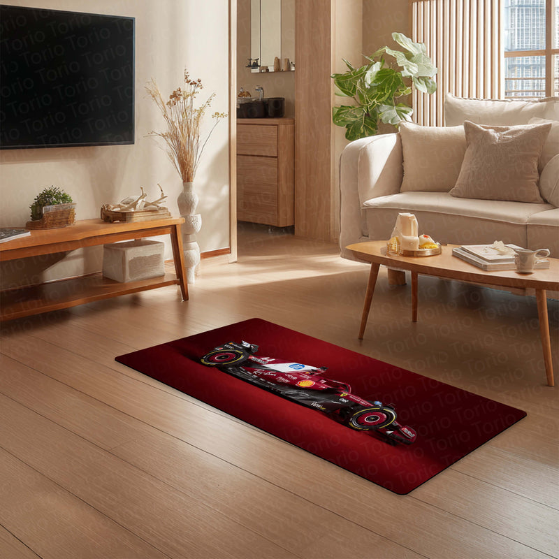 Ferrari SF-25 Formula 1 Floor Mat (3 mm Thick) | F1 Racing Car Bedroom Bedside Runner for Automotive Home Decor