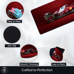 Ferrari SF-25 Formula 1 Floor Mat (3 mm Thick) | F1 Racing Car Bedroom Bedside Runner for Automotive Home Decor