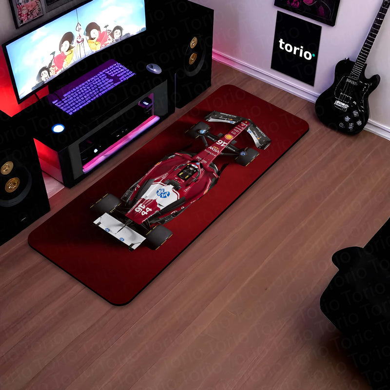 Ferrari SF-25 Formula 1 Floor Mat (3 mm Thick) | F1 Racing Car Bedroom Bedside Runner for Automotive Home Decor 01