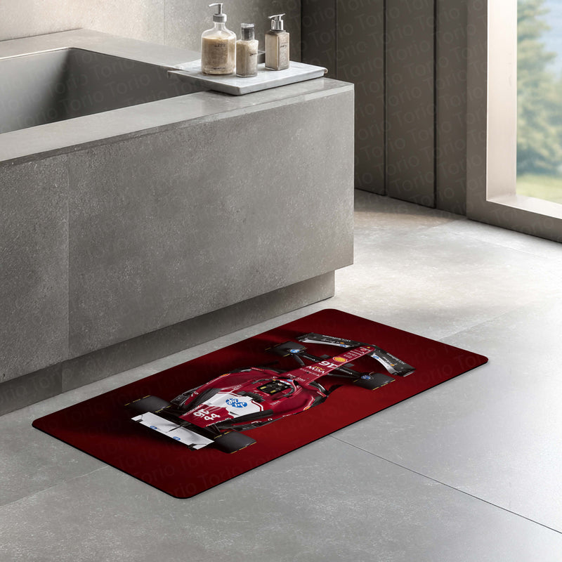 Ferrari SF-25 Formula 1 Floor Mat (3 mm Thick) | F1 Racing Car Bedroom Bedside Runner for Automotive Home Decor 01