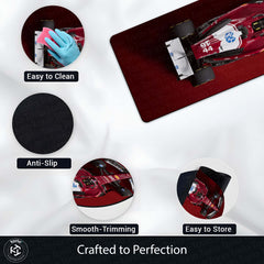 Ferrari SF-25 Formula 1 Floor Mat (3 mm Thick) | F1 Racing Car Bedroom Bedside Runner for Automotive Home Decor 01