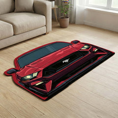 Ford Mustang GT Rubber Mat | Anti-Slip 3mm Absorbent Car-Style Rug | Easy Clean Waterproof Automotive Designer Mat for Home & Garage
