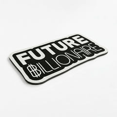 Future Billionaire Statement Floor Mat (3 mm Thick) | Motivational Money Quote Cut-Out Rug for Office, Bedroom & Entrepreneur Room Decor
