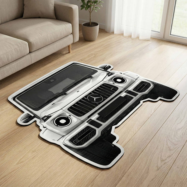 Mercedes-Benz G-Wagon Inspired Floor Mat | Anti-Slip 3mm Absorbent SUV Design Rug | Easy Clean Waterproof Floor Mat for Home, Office & Garage