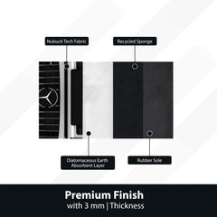 Mercedes-Benz G-Wagon Inspired Floor Mat | Anti-Slip 3mm Absorbent SUV Design Rug | Easy Clean Waterproof Floor Mat for Home, Office & Garage