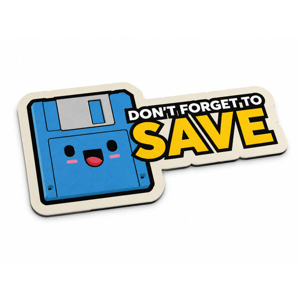 Don't Forget to Save Floppy Disk Flat Rug | Retro Computer Meme Floor Decor | Vintage Tech Programmer Desk Rug