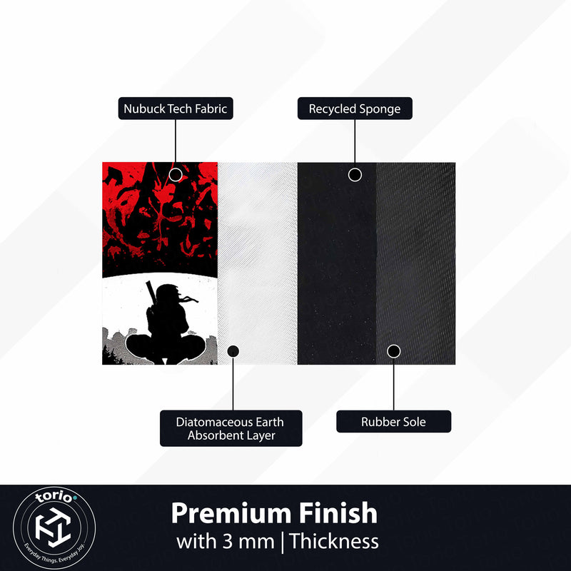 Itachi Uchiha Sharingan Symbol Cut-out Flat Rug | Naruto Akatsuki Anime Floor Rug | Premium Ninja Gaming Room Decor