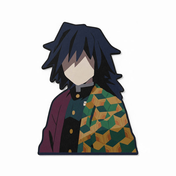 Giyu Tomioka Calm Stance Floor Mat (3 mm Thick) | Demon Slayer Anime Cut-Out Rug for Bedroom, Gaming Room & Otaku Home Decor