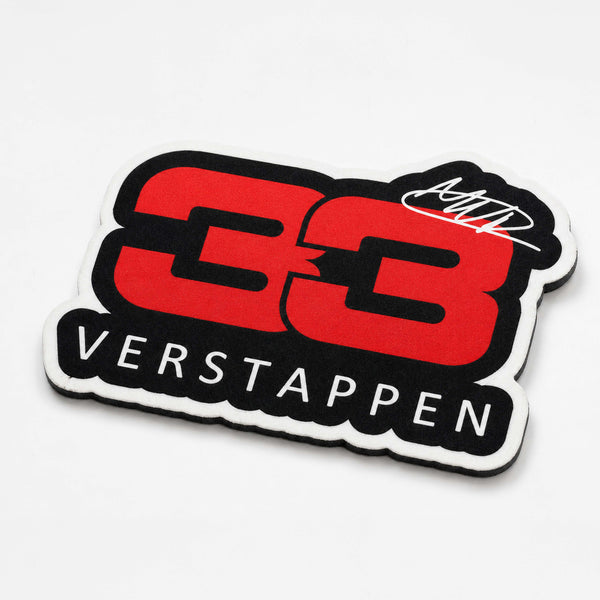 Max Verstappen 33 Formula Racing Flat Rug | Red Number 33 Motorsport Fan Die-Cut Flat Rug | Racing Room Floor Decor