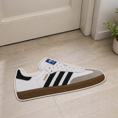 Adidas Samba Classic Cut-out Flat Rug | Iconic White & Black Sneaker Floor Rug | Premium Streetwear Room Decor