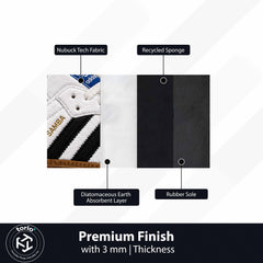Adidas Samba Classic Cut-out Flat Rug | Iconic White & Black Sneaker Floor Rug | Premium Streetwear Room Decor