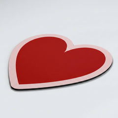 Heart Shape Floor Mat (3 mm Thick) | Minimal Love Heart Rug for Bedroom, Living Room, Entryway & Aesthetic Home Decor