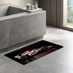 Haas VF-26 Formula 1 Floor Mat (3 mm Thick) | F1 Racing Car Bedroom Bedside Runner for Automotive Home Decor