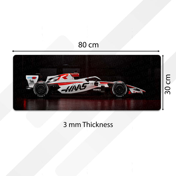 Haas VF-26 Formula 1 Floor Mat (3 mm Thick) | F1 Racing Car Bedroom Bedside Runner for Automotive Home Decor