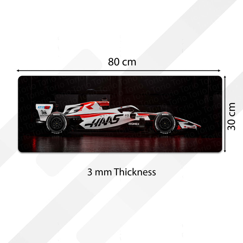 Haas VF-26 Formula 1 Floor Mat (3 mm Thick) | F1 Racing Car Bedroom Bedside Runner for Automotive Home Decor