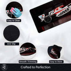 Haas VF-26 Formula 1 Floor Mat (3 mm Thick) | F1 Racing Car Bedroom Bedside Runner for Automotive Home Decor