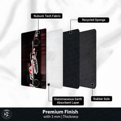 Haas VF-26 Formula 1 Floor Mat (3 mm Thick) | F1 Racing Car Bedroom Bedside Runner for Automotive Home Decor