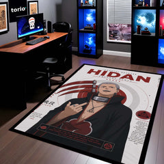 Naruto Hidan Anime Character Flat Rug | Akatsuki Hidan Art Flat Rug | Premium Anime Gaming Room Floor Decor