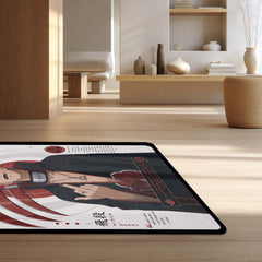 Naruto Hidan Anime Character Flat Rug | Akatsuki Hidan Art Flat Rug | Premium Anime Gaming Room Floor Decor
