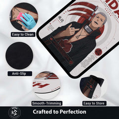 Naruto Hidan Anime Character Flat Rug | Akatsuki Hidan Art Flat Rug | Premium Anime Gaming Room Floor Decor