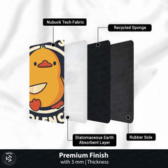 I Choose Violence Duck Round Rug | Funny Meme Floor Mat | Anti-Slip 3 mm Absorbent Circle Rug for Bedroom, Gaming Room & Cute Room Decor