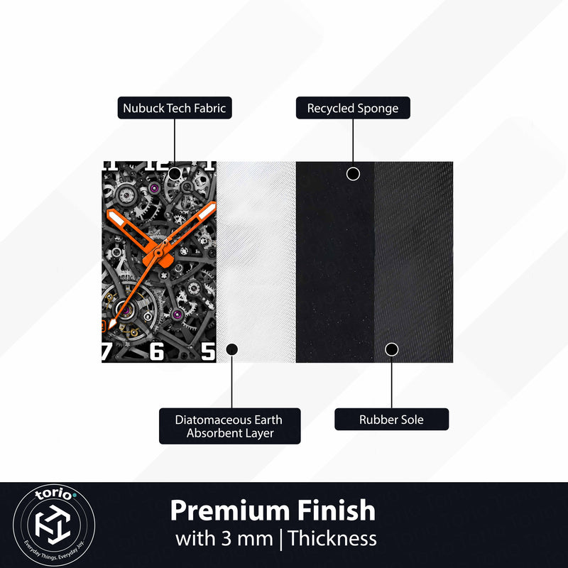 Richard Mille RM 35-02 Orange Skeleton Dial Flat Rug | Luxury Watch Face Area Rug | Premium Mechanical Timepiece Floor Mat for Bedroom, Gaming Room & Collector Décor