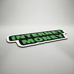 Internet Money Statement Floor Mat (3 mm Thick) | Bold Hustle Quote Cut-Out Rug for Office, Gaming Room & Entrepreneur Decor