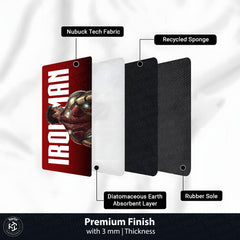 Iron Man Marvel Superhero Bedside Runner Flat Rug | Tony Stark Bedroom Runner for Gaming Room Decor