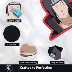 Itachi Inspired Anime Floor Mat (3 mm Thick) | Dark Shinobi Art Design for Bedroom, Gaming Room & Otaku Decor
