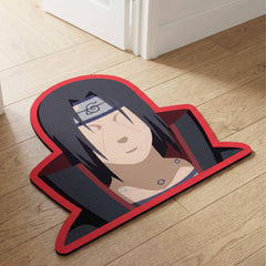 Itachi Inspired Anime Floor Mat (3 mm Thick) | Dark Shinobi Art Design for Bedroom, Gaming Room & Otaku Decor
