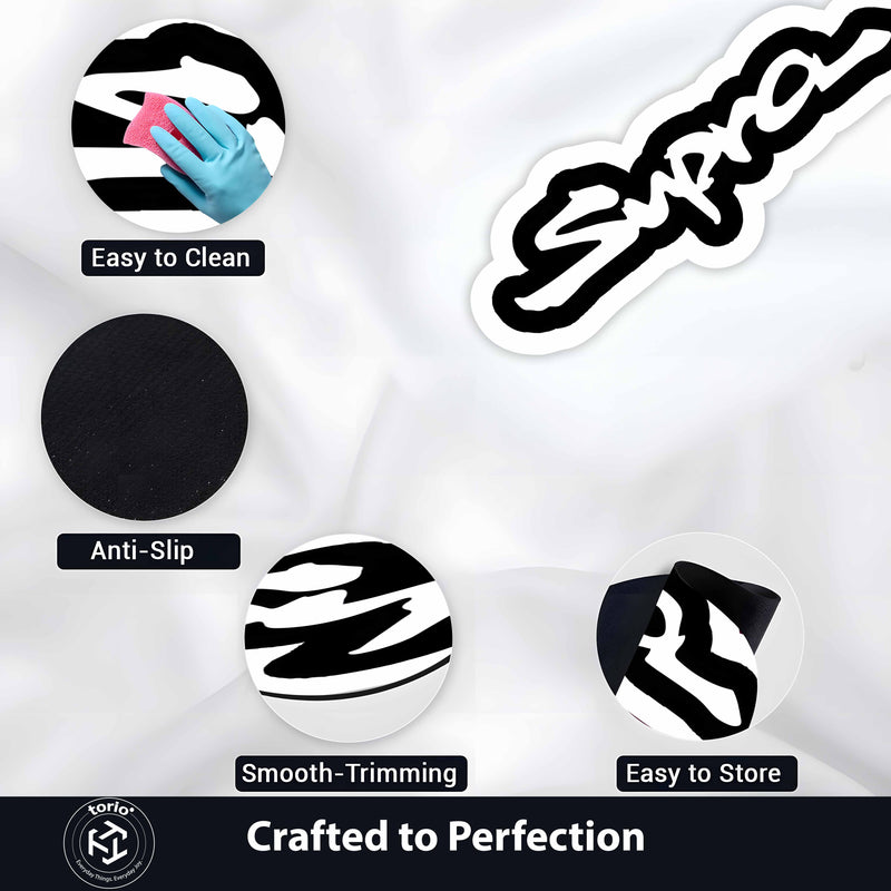 Toyota Supra Logo Script Flat Rug | JDM Supra Signature Die-Cut Flat Rug | Japanese Sports Car Garage Floor Decor