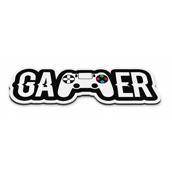 Gamer Gaming Controller Logo Flat Rug | Console Gamer Die-Cut Flat Rug | Gaming Room & Setup Floor Decor