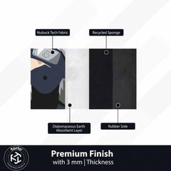 Kakashi Inspired Anime Floor Mat (3 mm Thick) | Calm Ninja Art Design for Bedroom, Gaming Room & Otaku Decor