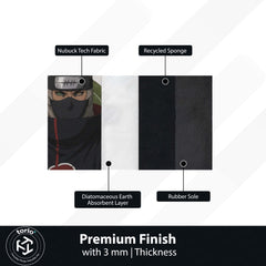 Naruto Kakuzu Anime Character Flat Rug | Akatsuki Kakuzu Art Flat Rug | Premium Anime Gaming Room Floor Decor