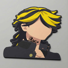 Kazutora Hanemiya Fierce Look Floor Mat (3 mm Thick) | Tokyo Revengers Anime Cut-Out Rug for Bedroom, Gaming Room & Otaku Home Decor