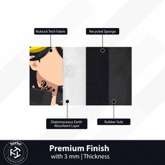 Kazutora Hanemiya Fierce Look Floor Mat (3 mm Thick) | Tokyo Revengers Anime Cut-Out Rug for Bedroom, Gaming Room & Otaku Home Decor