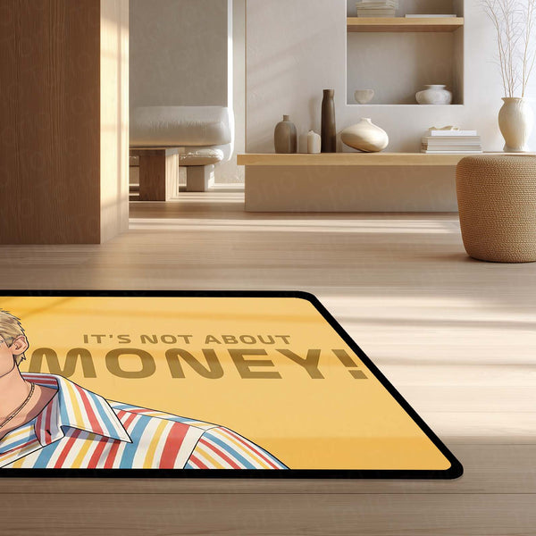 Kento Nanami Anime Quote Area Rug | Jujutsu Sorcerer Inspired Floor Mat | “It’s Not About Money” Anime Style Rug for Bedroom, Gaming Room & Otaku Decor