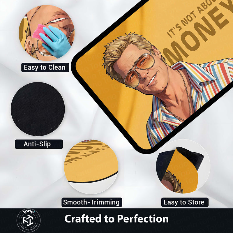 Kento Nanami Anime Quote Area Rug | Jujutsu Sorcerer Inspired Floor Mat | “It’s Not About Money” Anime Style Rug for Bedroom, Gaming Room & Otaku Decor