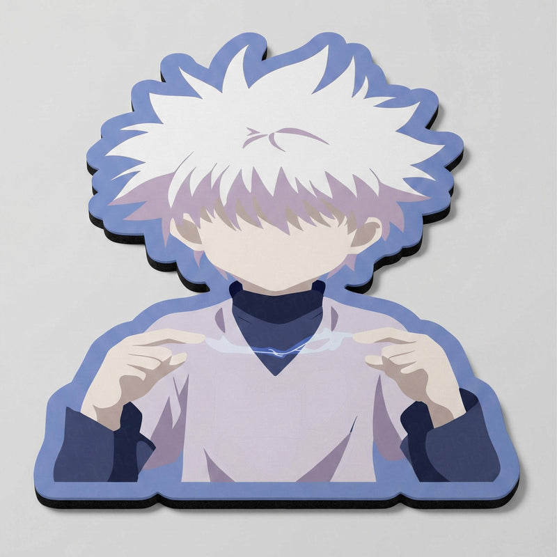 Killua Inspired Anime Floor Mat (3 mm Thick) | Lightning Assassin Art for Bedroom, Gaming Room & Otaku Decor