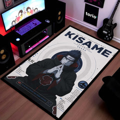 Naruto Kisame Hoshigaki Anime Character Flat Rug | Akatsuki Kisame Art Flat Rug | Premium Anime Gaming Room Floor Decor