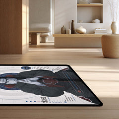 Naruto Kisame Hoshigaki Anime Character Flat Rug | Akatsuki Kisame Art Flat Rug | Premium Anime Gaming Room Floor Decor