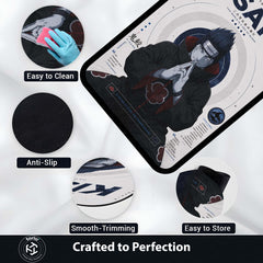 Naruto Kisame Hoshigaki Anime Character Flat Rug | Akatsuki Kisame Art Flat Rug | Premium Anime Gaming Room Floor Decor