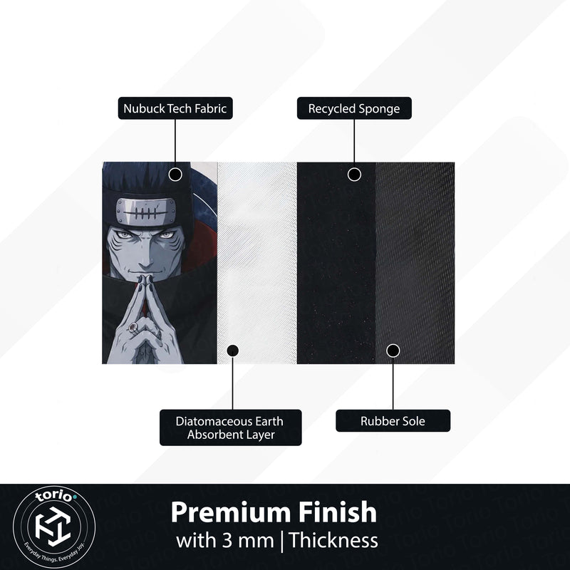 Naruto Kisame Hoshigaki Anime Character Flat Rug | Akatsuki Kisame Art Flat Rug | Premium Anime Gaming Room Floor Decor