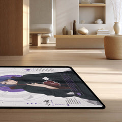 Naruto Konan Anime Character Flat Rug | Akatsuki Konan Art Flat Rug | Premium Anime Gaming Room Floor Decor