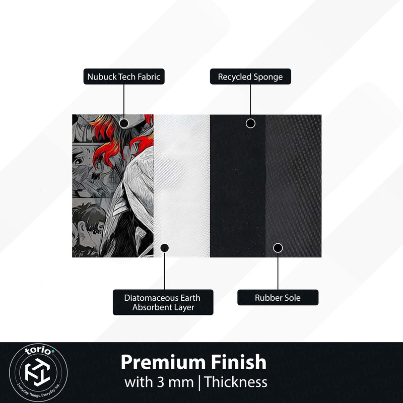 Flame Samurai Anime Area Rug | Fire Warrior Sword Floor Mat | Demon Slayer Inspired Rug for Bedroom, Gaming Room & Anime Decor