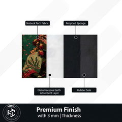 Flame Hashira Anime Area Rug | Fire Sword Warrior Floor Mat | Rengoku Inspired Anime Rug for Bedroom, Gaming Room & Otaku Decor