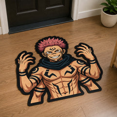 Tomura Shigaraki Cut-out Flat Rug | My Hero Academia Villain Anime Floor Rug | Premium MHA Gaming Room Decor