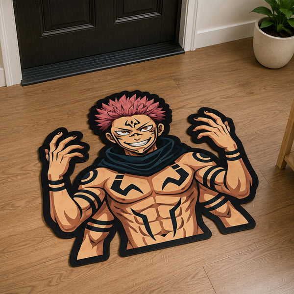 Tomura Shigaraki Cut-out Flat Rug | My Hero Academia Villain Anime Floor Rug | Premium MHA Gaming Room Decor