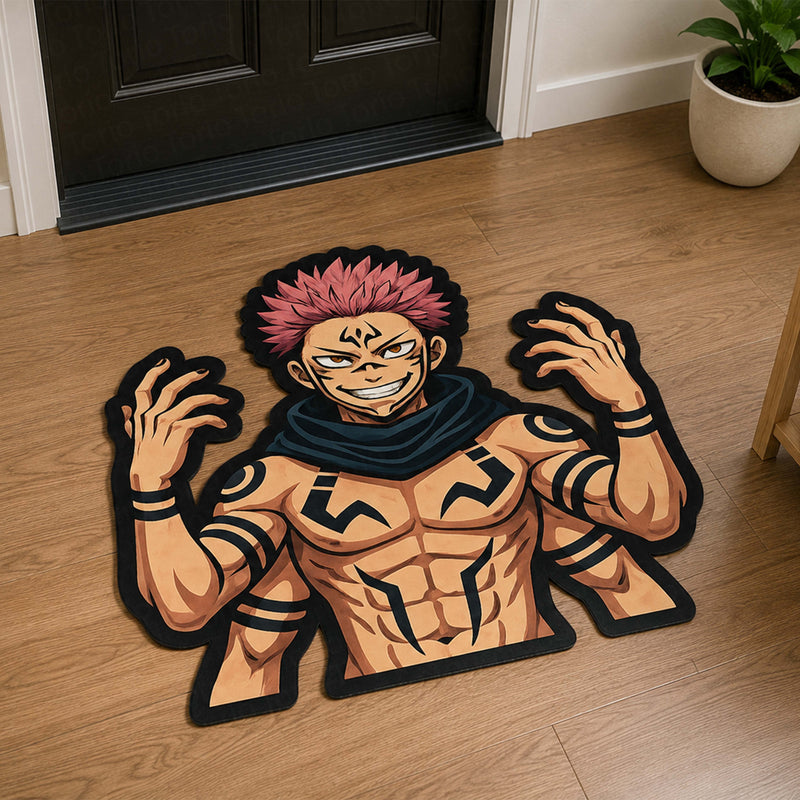 Tomura Shigaraki Cut-out Flat Rug | My Hero Academia Villain Anime Floor Rug | Premium MHA Gaming Room Decor