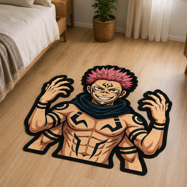 Tomura Shigaraki Cut-out Flat Rug | My Hero Academia Villain Anime Floor Rug | Premium MHA Gaming Room Decor